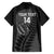 Custom New Zealand Silver Fern Rugby 2025 Family Matching Off Shoulder Short Dress and Hawaiian Shirt Go Champions Aotearoa Maori Black