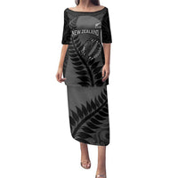 Custom New Zealand Silver Fern Rugby 2025 Family Matching Puletasi and Hawaiian Shirt Go Champions Aotearoa Maori Black