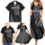 Custom New Zealand Silver Fern Rugby 2025 Family Matching Summer Maxi Dress and Hawaiian Shirt Go Champions Aotearoa Maori Black