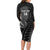 Custom New Zealand Silver Fern Rugby 2025 Long Sleeve Bodycon Dress Go Champions Aotearoa Maori Black