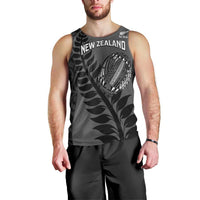 Custom New Zealand Silver Fern Rugby 2025 Men Tank Top Go Champions Aotearoa Maori Black