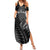 Custom New Zealand Silver Fern Rugby 2025 Summer Maxi Dress Go Champions Aotearoa Maori Black