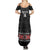 Custom New Zealand Silver Fern Rugby Summer Maxi Dress All Black Maori Taniko Pattern