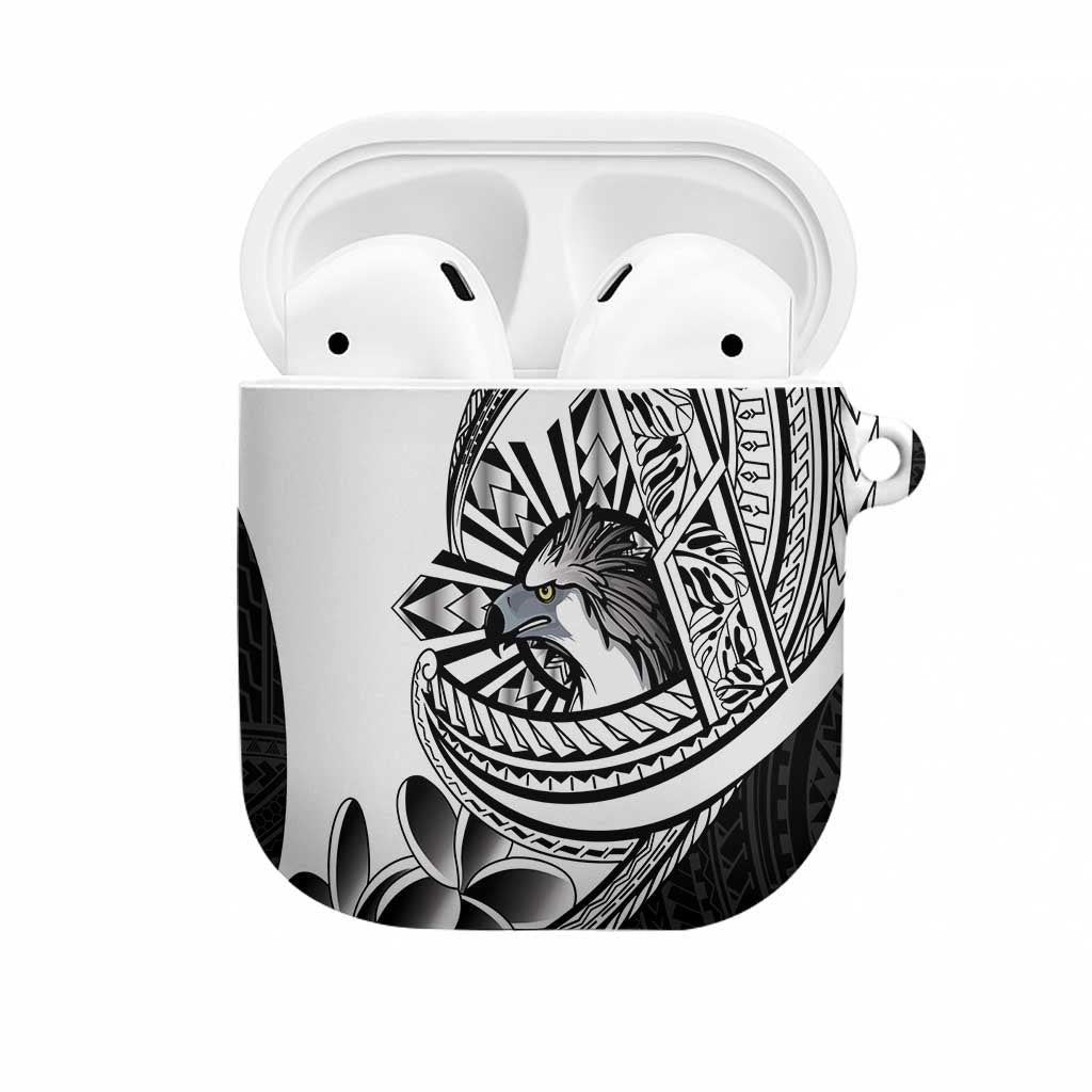 Philippines Eagle Sun AirPods Case Filipino Agila Polynesian Tattoo Black Color