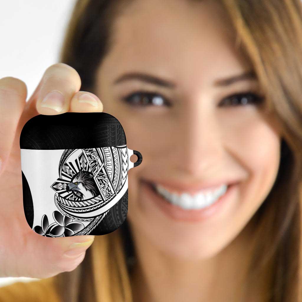 Philippines Eagle Sun AirPods Case Filipino Agila Polynesian Tattoo Black Color