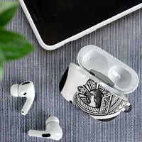 Philippines Eagle Sun AirPods Case Filipino Agila Polynesian Tattoo Black Color