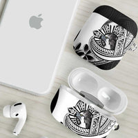 Philippines Eagle Sun AirPods Case Filipino Agila Polynesian Tattoo Black Color