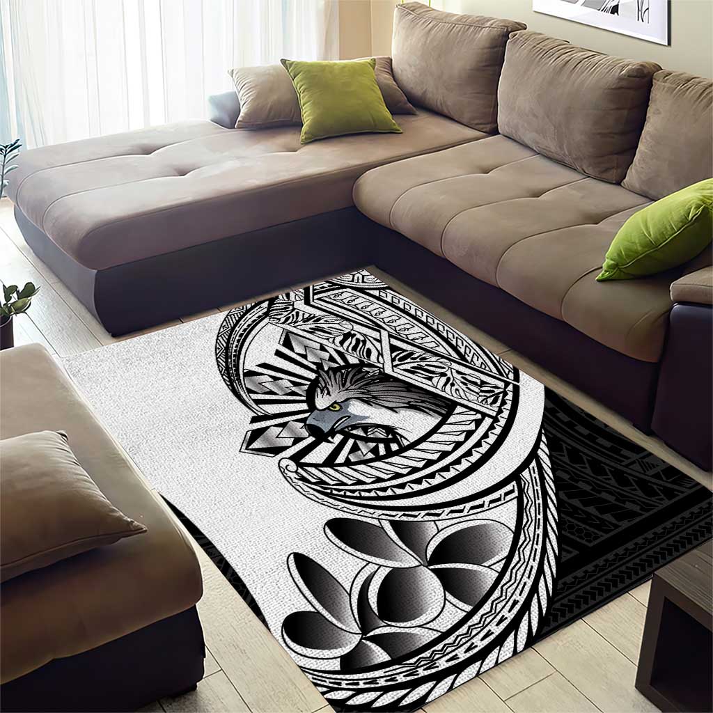 Philippines Eagle Sun Area Rug Filipino Agila Polynesian Tattoo Black Color