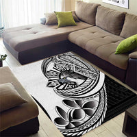 Philippines Eagle Sun Area Rug Filipino Agila Polynesian Tattoo Black Color