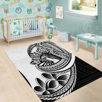 Philippines Eagle Sun Area Rug Filipino Agila Polynesian Tattoo Black Color