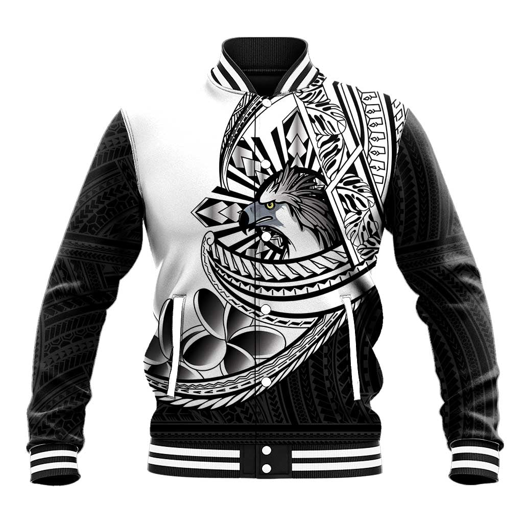 Philippines Eagle Sun Baseball Jacket Filipino Agila Polynesian Tattoo Black Color LT14 Unisex Black - Polynesian Pride