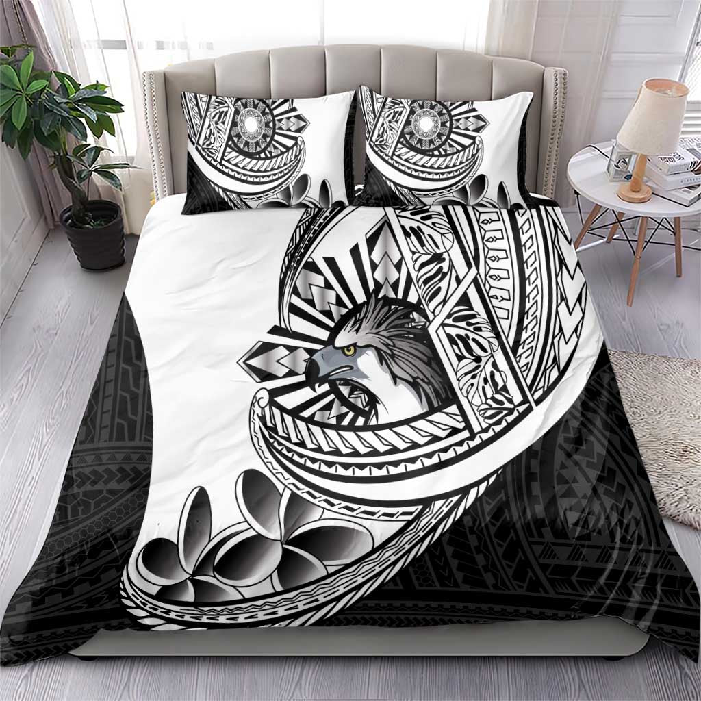 Philippines Eagle Sun Bedding Set Filipino Agila Polynesian Tattoo Black Color LT14 - Polynesian Pride