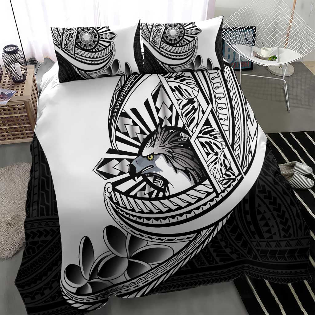 Philippines Eagle Sun Bedding Set Filipino Agila Polynesian Tattoo Black Color LT14 - Polynesian Pride