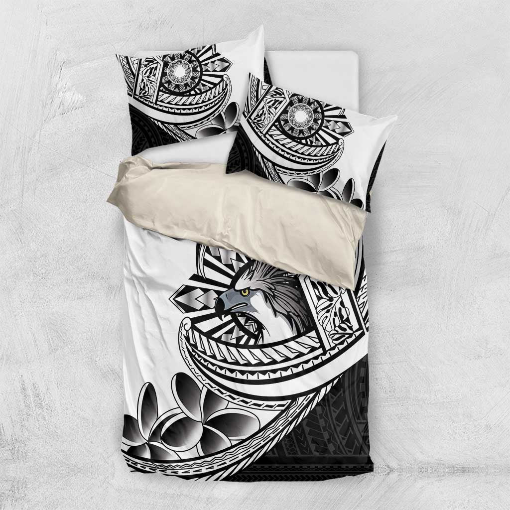 Philippines Eagle Sun Bedding Set Filipino Agila Polynesian Tattoo Black Color LT14 US Twin 172cm x 218cm Black - Polynesian Pride