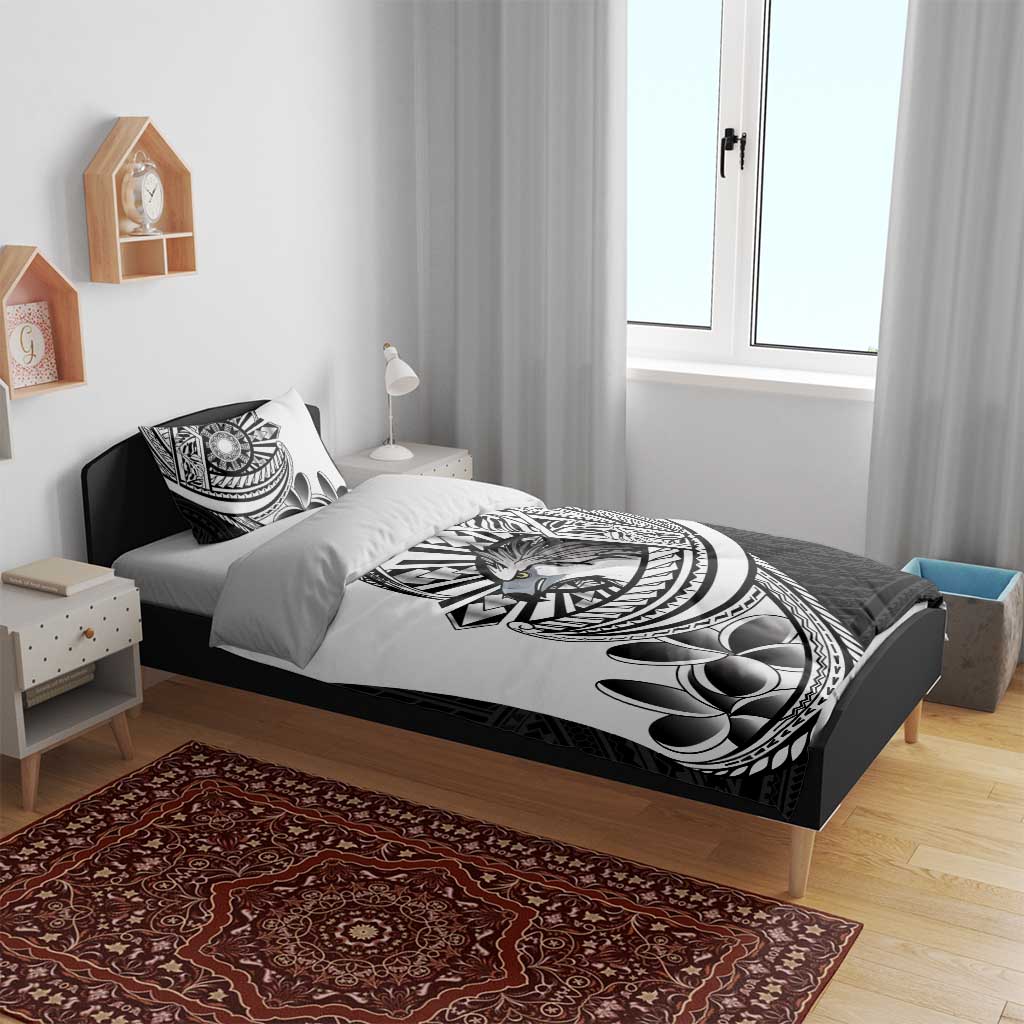 Philippines Eagle Sun Bedding Set Filipino Agila Polynesian Tattoo Black Color LT14 - Polynesian Pride