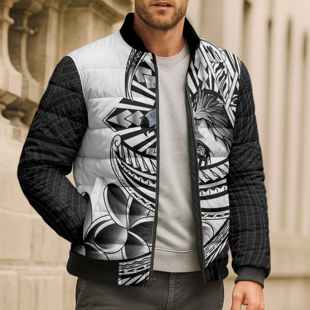 Philippines Eagle Sun Bomber Puffer Jacket Filipino Agila Polynesian Tattoo Black Color LT14 - Polynesian Pride