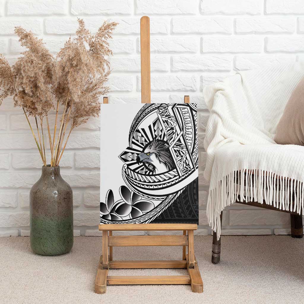 Philippines Eagle Sun Canvas Wall Art Filipino Agila Polynesian Tattoo Black Color LT14 - Polynesian Pride