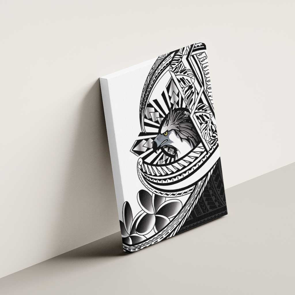 Philippines Eagle Sun Canvas Wall Art Filipino Agila Polynesian Tattoo Black Color LT14 - Polynesian Pride