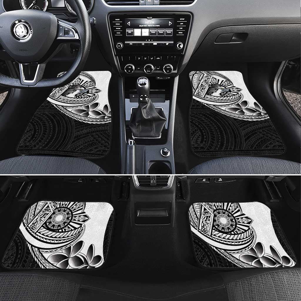 Philippines Eagle Sun Car Mats Filipino Agila Polynesian Tattoo Black Color LT14 Set 4pcs Black - Polynesian Pride