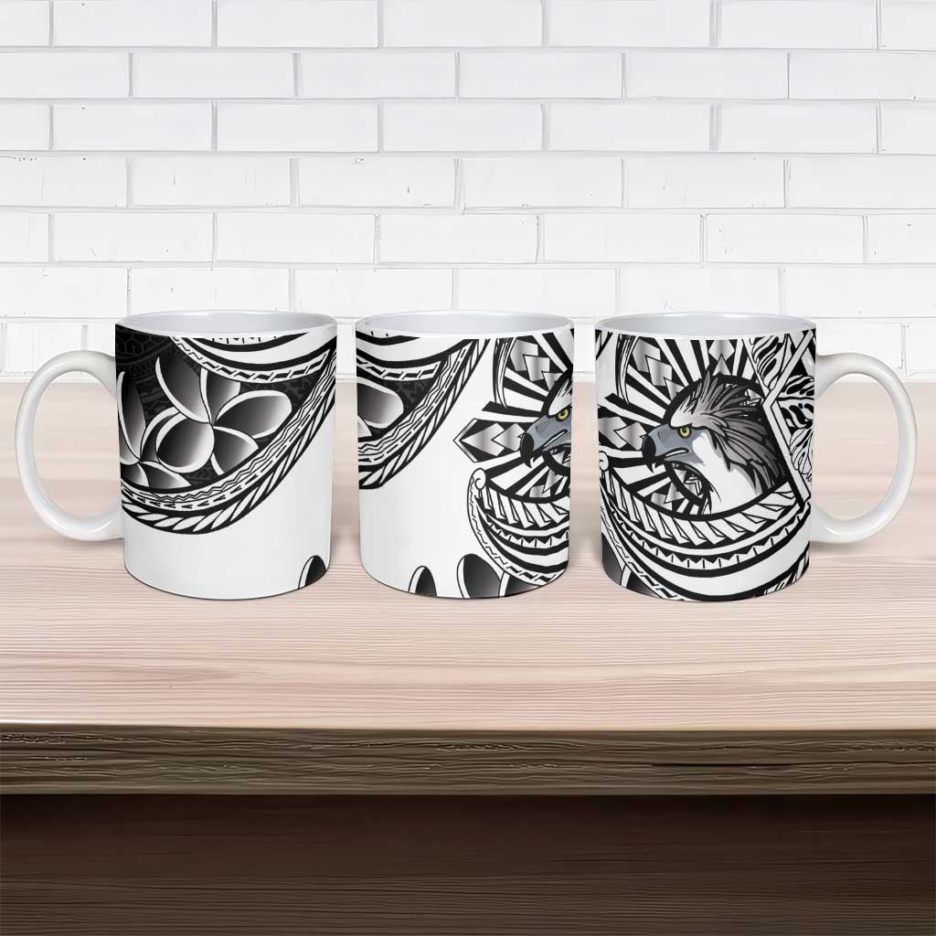 Philippines Eagle Sun Ceramic Mug Filipino Agila Polynesian Tattoo Black Color LT14 - Polynesian Pride