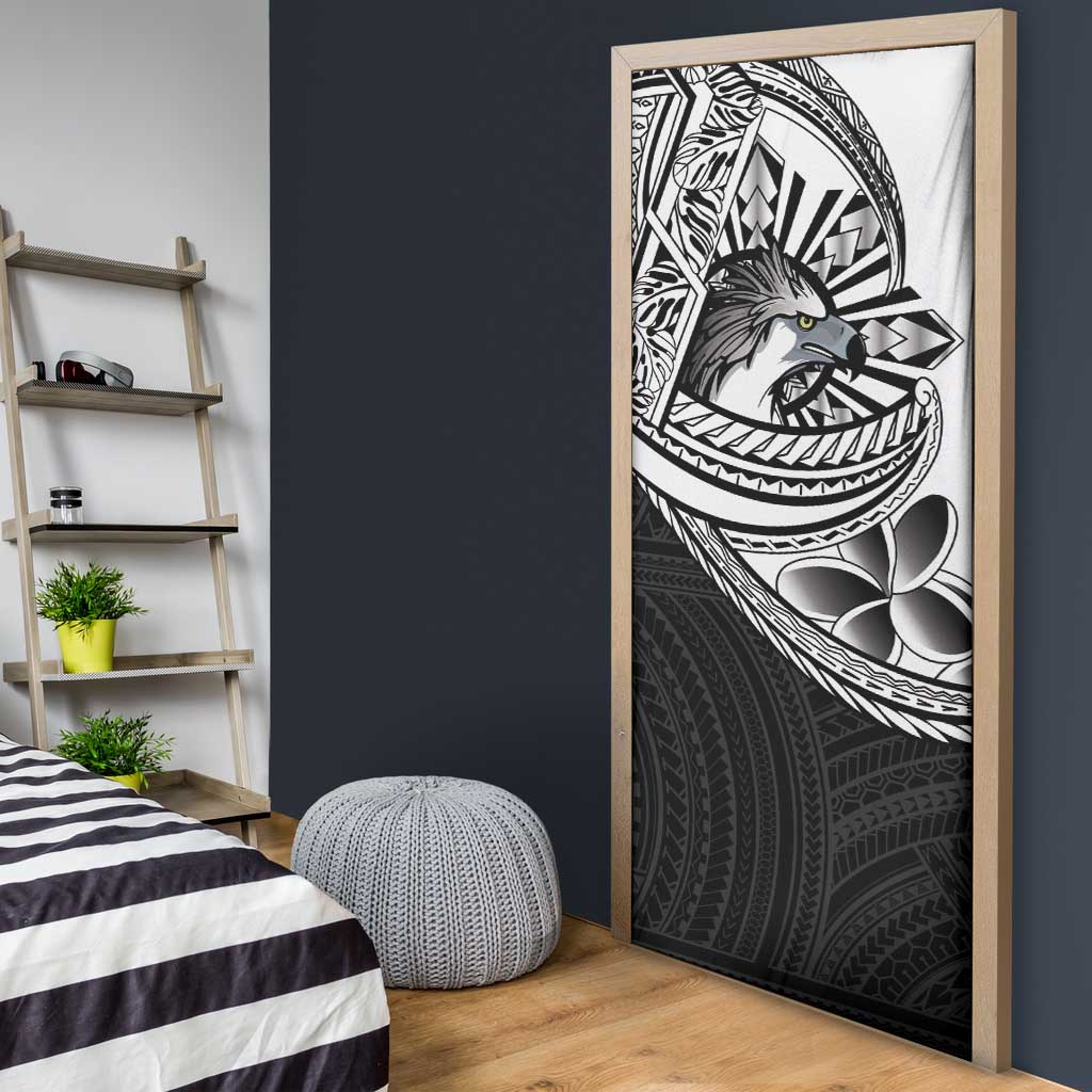 Philippines Eagle Sun Door Cover Filipino Agila Polynesian Tattoo Black Color LT14 - Polynesian Pride