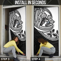 Philippines Eagle Sun Door Cover Filipino Agila Polynesian Tattoo Black Color LT14 - Polynesian Pride