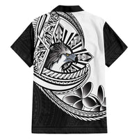 Philippines Eagle Sun Family Matching Off Shoulder Maxi Dress and Hawaiian Shirt Filipino Agila Polynesian Tattoo Black Color