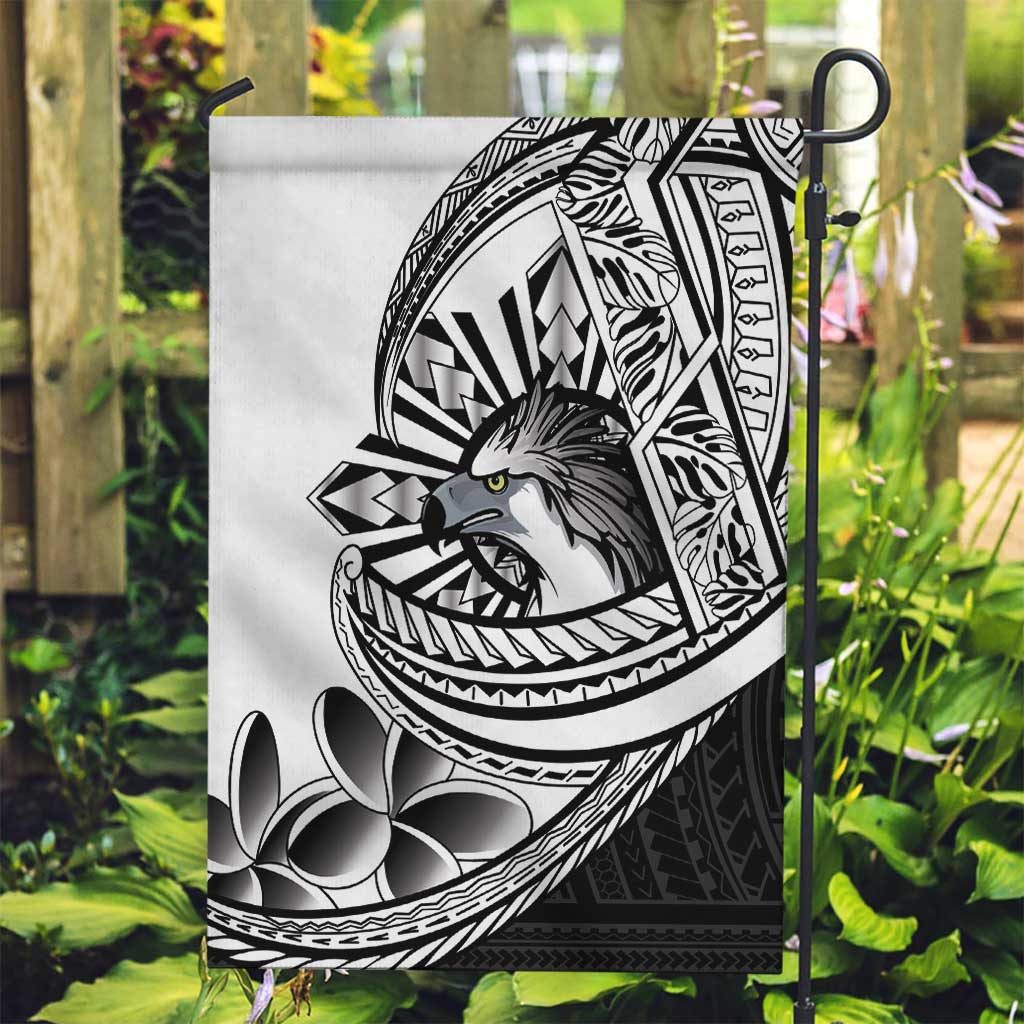 Philippines Eagle Sun Garden Flag Filipino Agila Polynesian Tattoo Black Color LT14 Garden Flag Black - Polynesian Pride