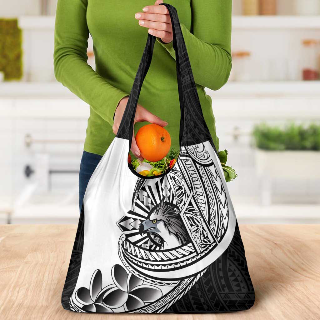 Philippines Eagle Sun Grocery Bag Filipino Agila Polynesian Tattoo Black Color LT14 - Polynesian Pride