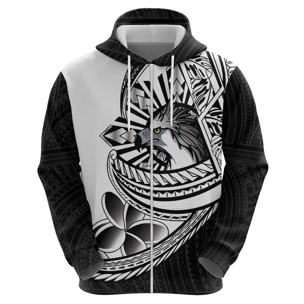 Philippines Eagle Sun Hoodie Filipino Agila Polynesian Tattoo Black Color LT14 - Polynesian Pride