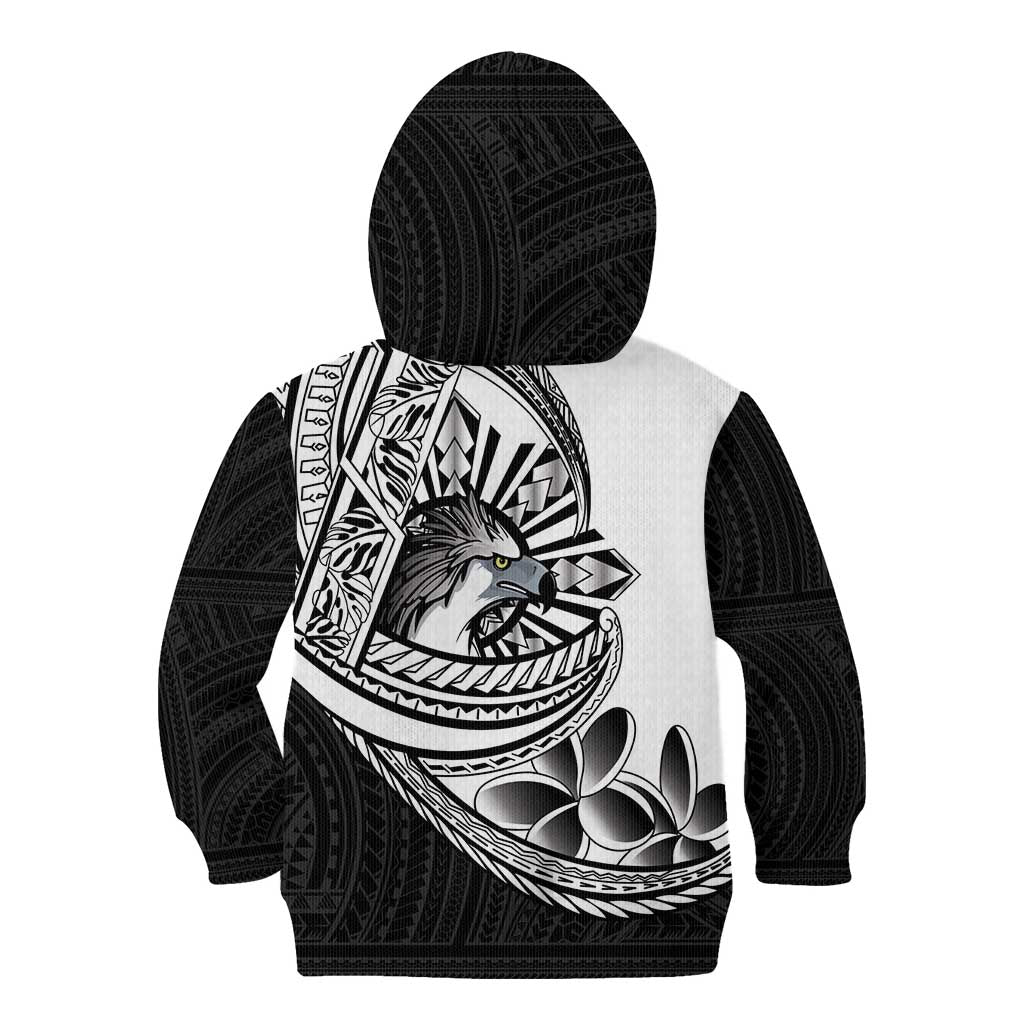 Philippines Eagle Sun Kid Hoodie Filipino Agila Polynesian Tattoo Black Color LT14 - Polynesian Pride