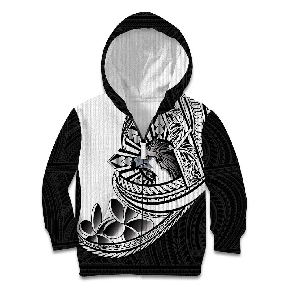 Philippines Eagle Sun Kid Hoodie Filipino Agila Polynesian Tattoo Black Color LT14 Zip Hoodie Black - Polynesian Pride