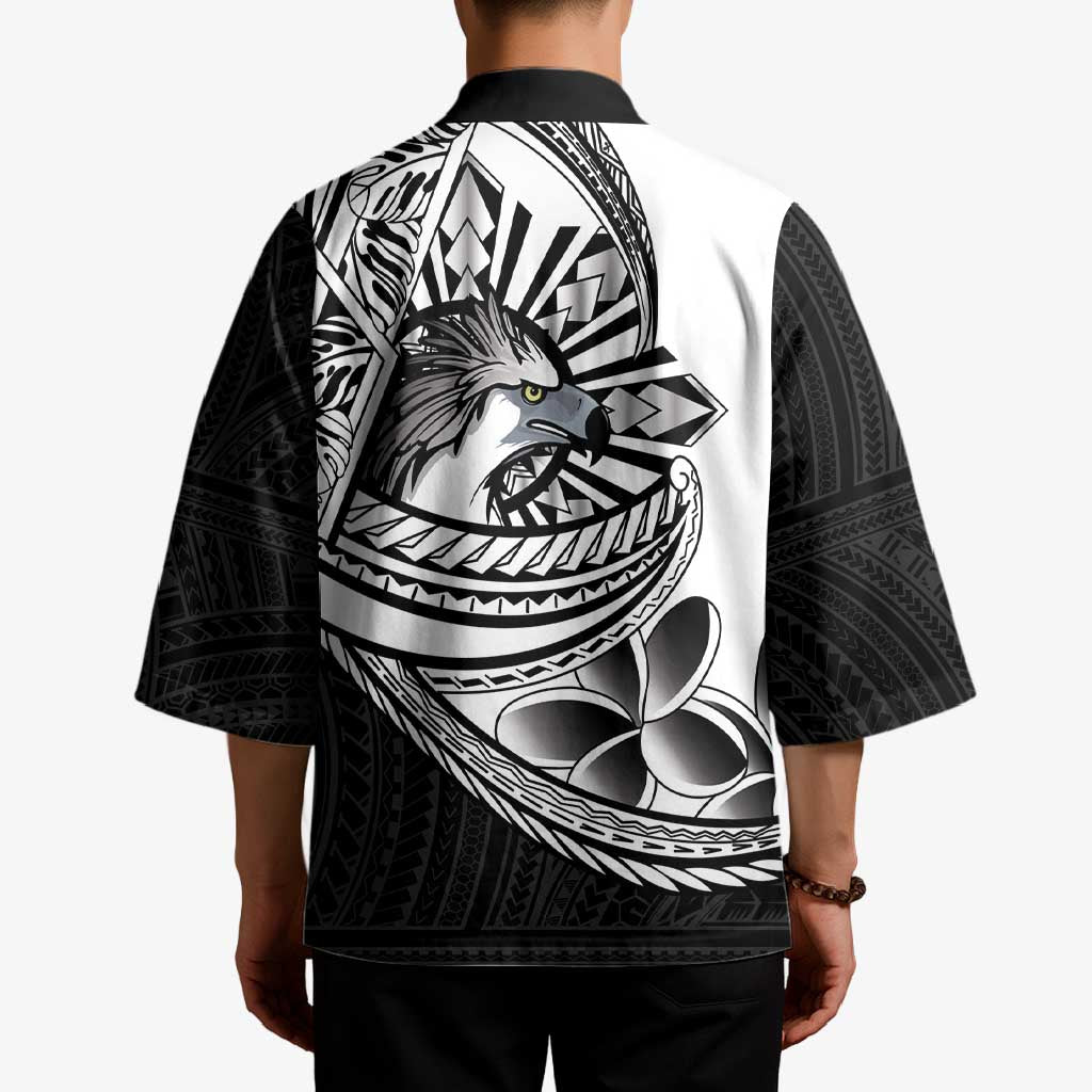Philippines Eagle Sun Kimono Filipino Agila Polynesian Tattoo Black Color LT14 - Polynesian Pride