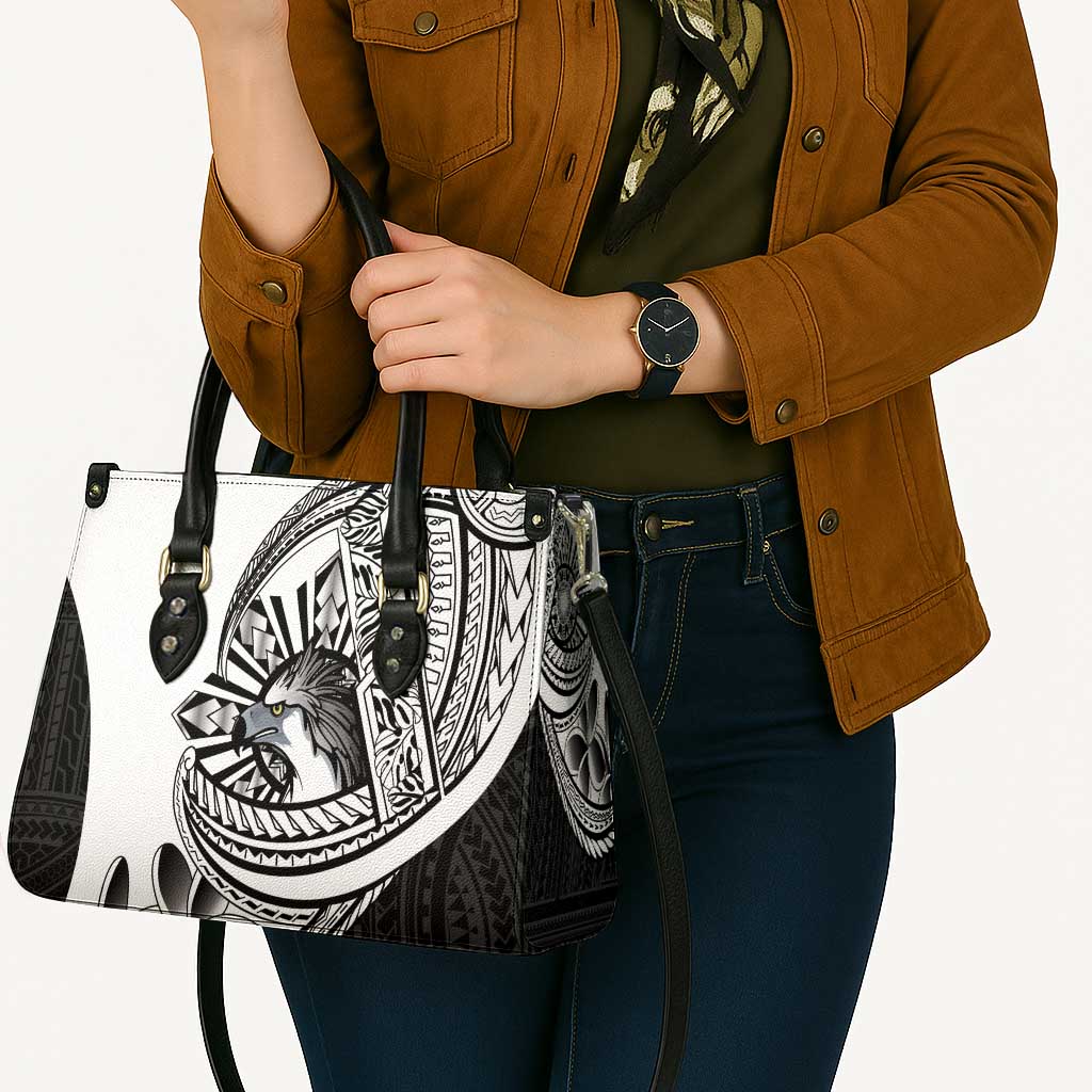 Philippines Eagle Sun Leather Bag Filipino Agila Polynesian Tattoo Black Color LT14 - Polynesian Pride