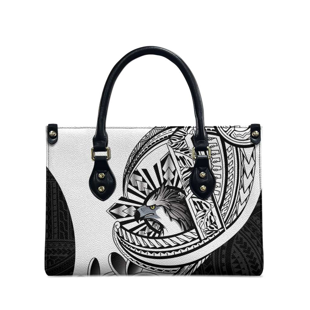 Philippines Eagle Sun Leather Bag Filipino Agila Polynesian Tattoo Black Color LT14 - Polynesian Pride
