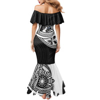 Philippines Eagle Sun Mermaid Dress Filipino Agila Polynesian Tattoo Black Color LT14 - Polynesian Pride