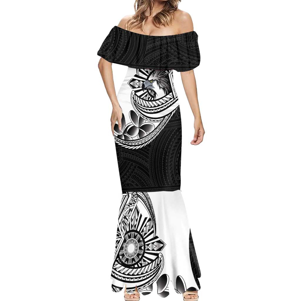 Philippines Eagle Sun Mermaid Dress Filipino Agila Polynesian Tattoo Black Color LT14 - Polynesian Pride