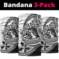 Philippines Eagle Sun Neck Gaiter Filipino Agila Polynesian Tattoo Black Color LT14 package One Size: 25*50cm Black - Polynesian Pride
