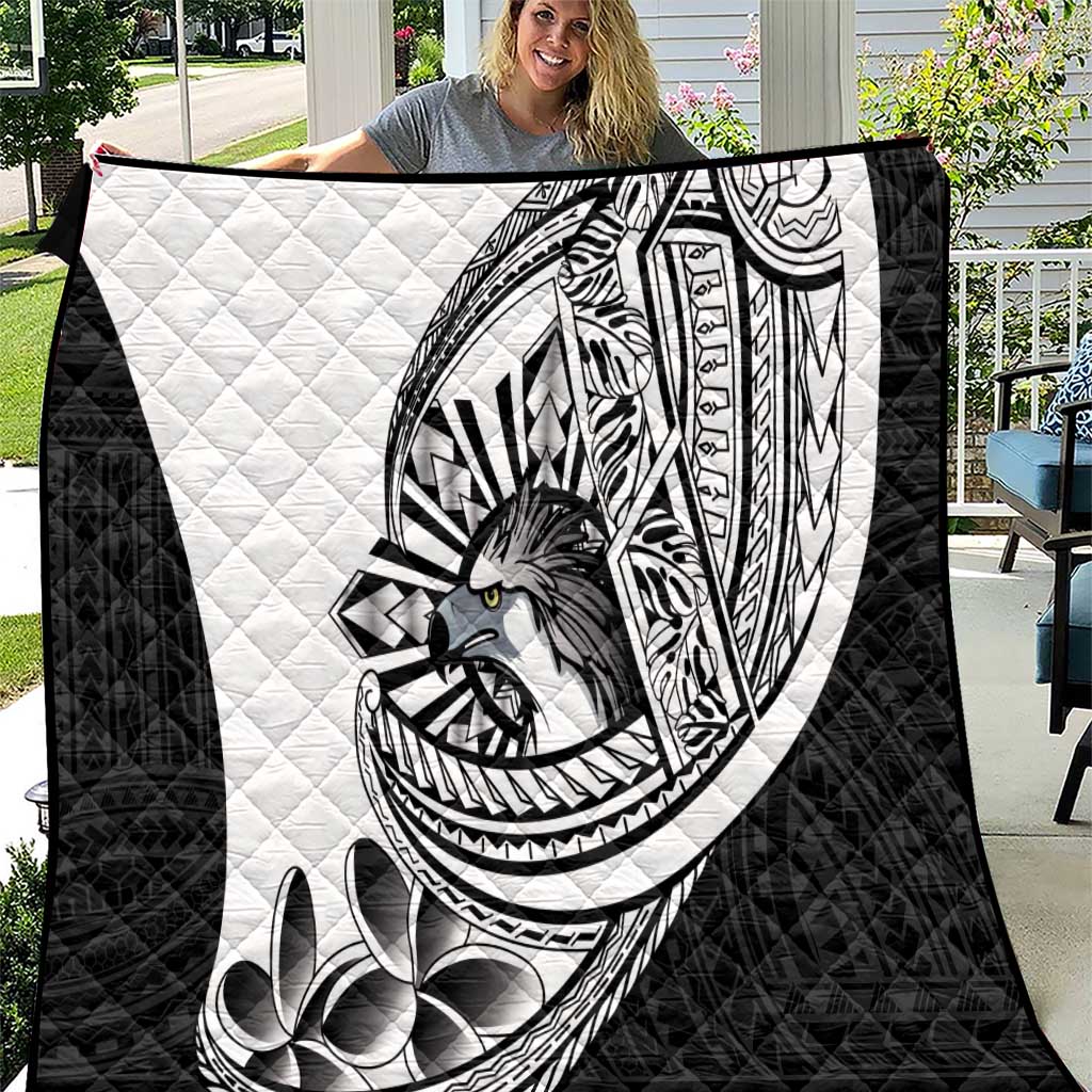 Philippines Eagle Sun Quilt Filipino Agila Polynesian Tattoo Black Color