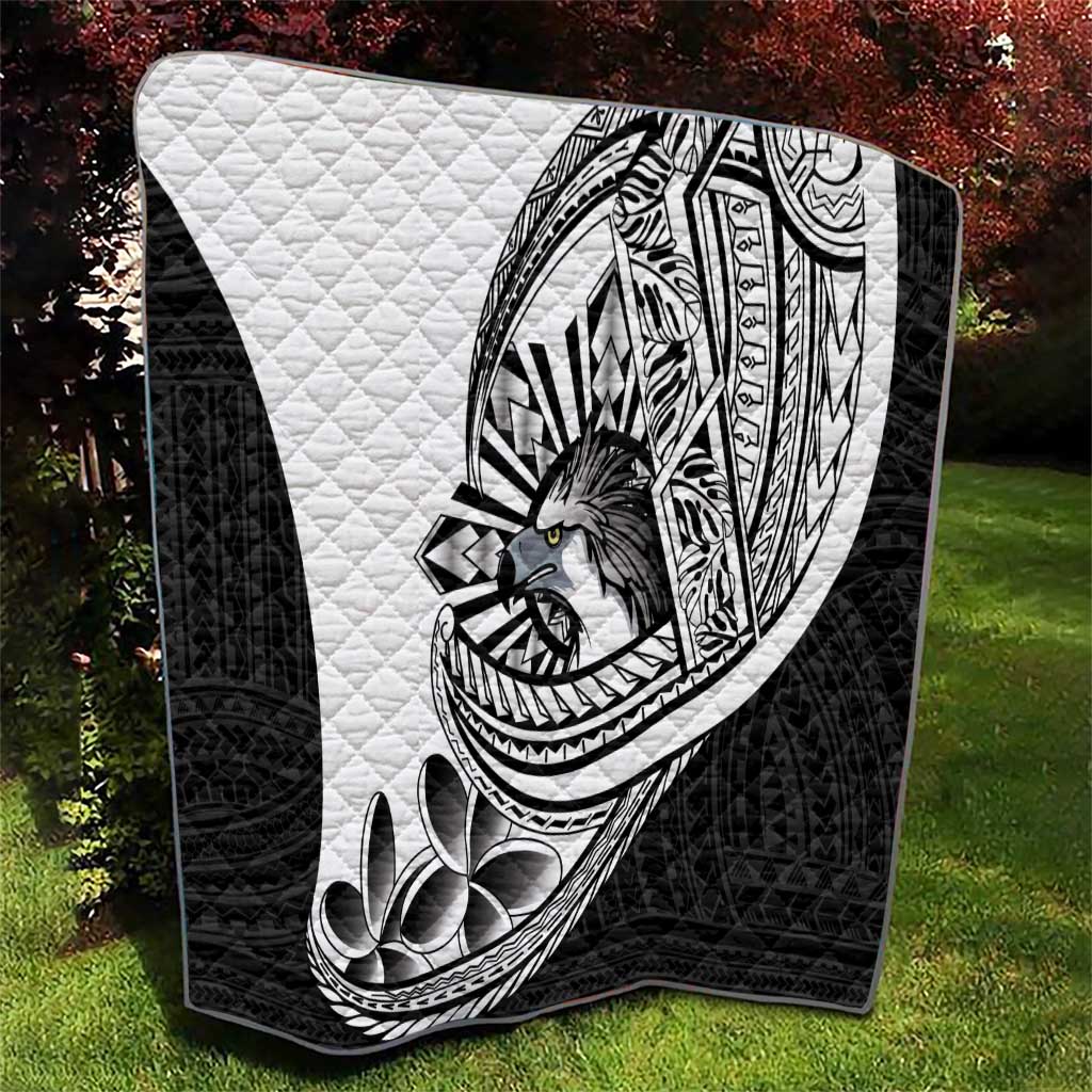 Philippines Eagle Sun Quilt Filipino Agila Polynesian Tattoo Black Color