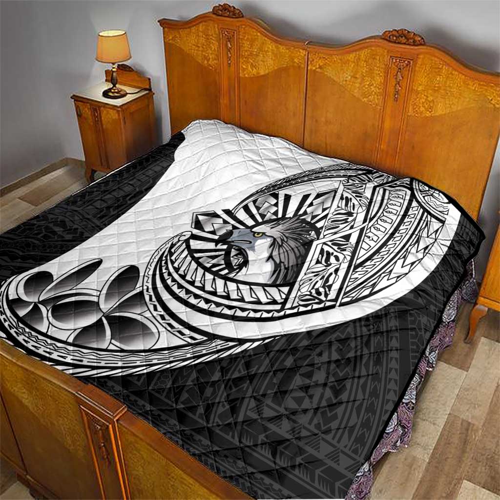 Philippines Eagle Sun Quilt Filipino Agila Polynesian Tattoo Black Color