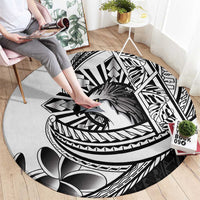 Philippines Eagle Sun Round Carpet Filipino Agila Polynesian Tattoo Black Color LT14 - Polynesian Pride