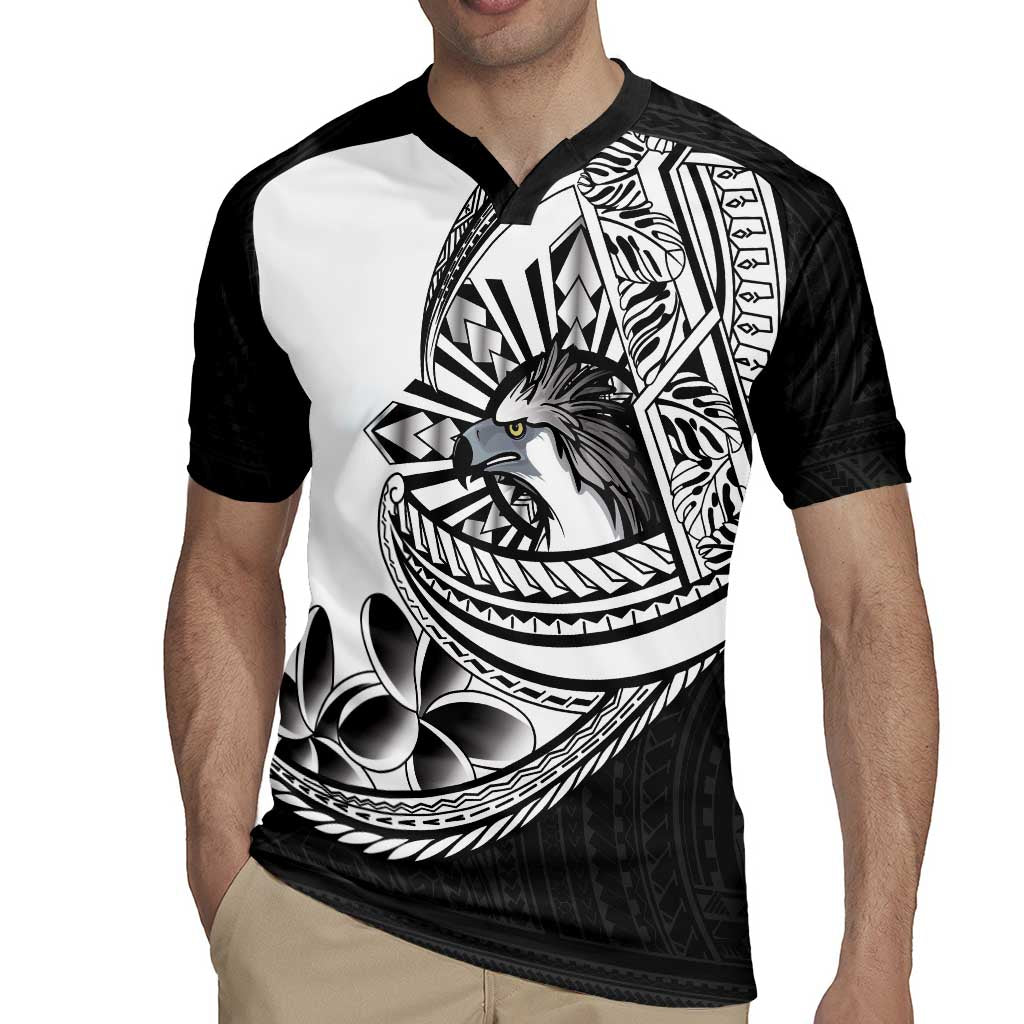 Philippines Eagle Sun Rugby Jersey Filipino Agila Polynesian Tattoo Black Color