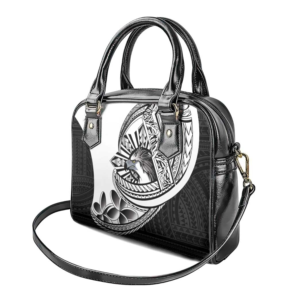 Philippines Eagle Sun Shoulder Handbag Filipino Agila Polynesian Tattoo Black Color LT14 - Polynesian Pride