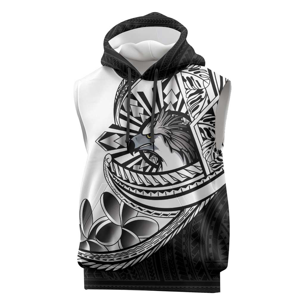 Philippines Eagle Sun Sleeveless Hoodie Filipino Agila Polynesian Tattoo Black Color LT14 Black - Polynesian Pride