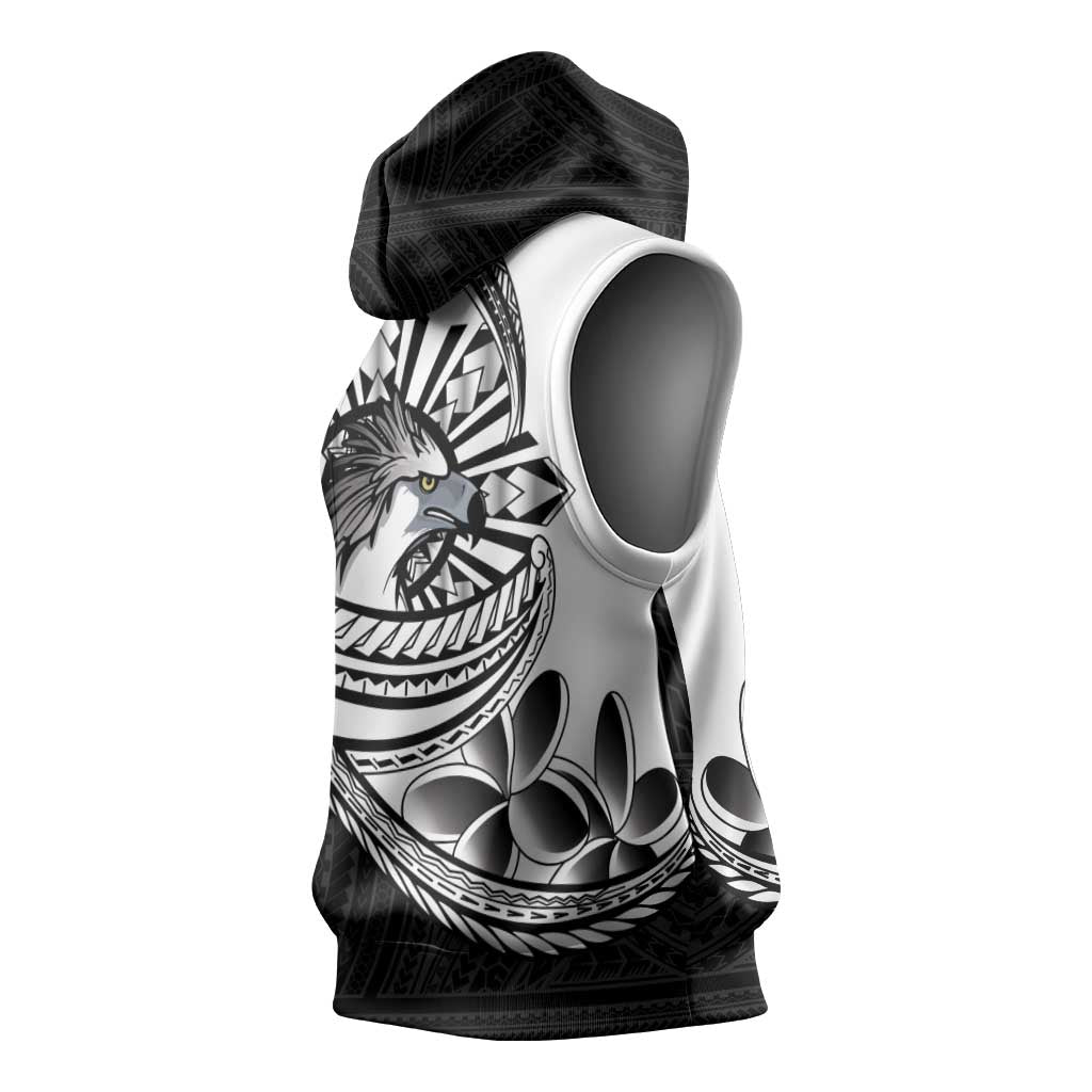 Philippines Eagle Sun Sleeveless Hoodie Filipino Agila Polynesian Tattoo Black Color LT14 - Polynesian Pride