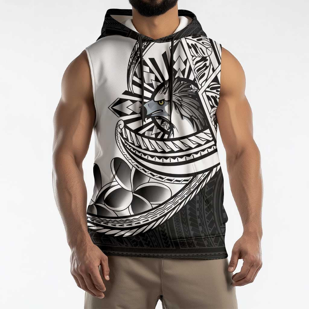 Philippines Eagle Sun Sleeveless Hoodie Filipino Agila Polynesian Tattoo Black Color LT14 - Polynesian Pride