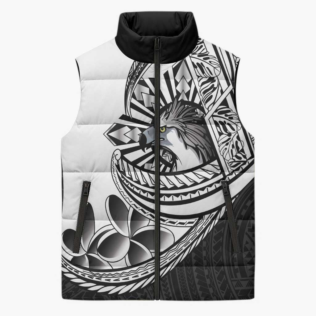 Philippines Eagle Sun Sleeveless Puffer Jacket Filipino Agila Polynesian Tattoo Black Color LT14 Unisex Black - Polynesian Pride