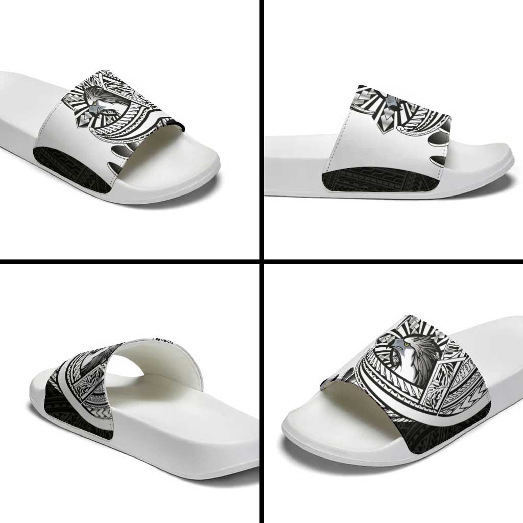 Philippines Eagle Sun Slide Sandals Filipino Agila Polynesian Tattoo Black Color LT14 - Polynesian Pride