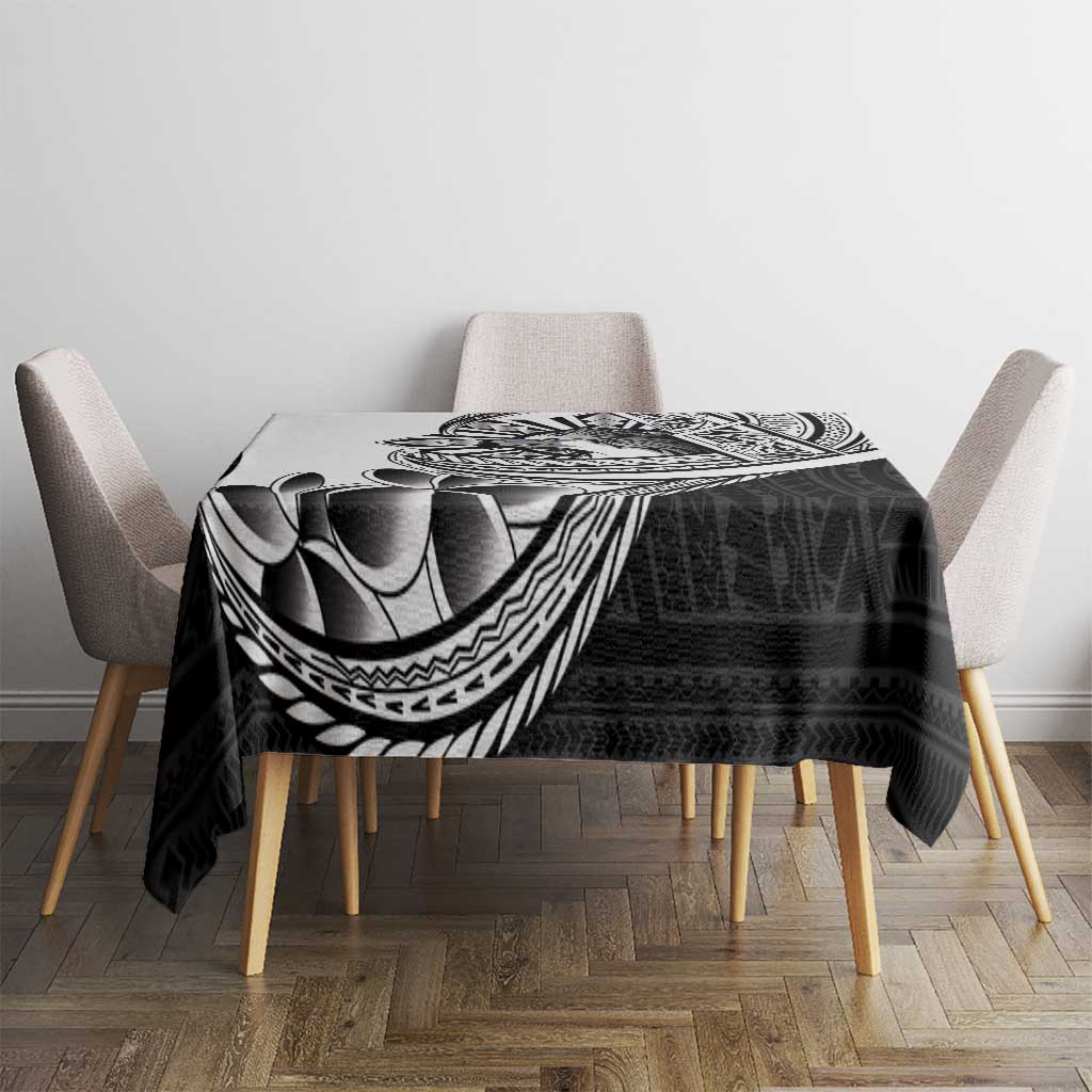 Philippines Eagle Sun Tablecloth Filipino Agila Polynesian Tattoo Black Color LT14 - Polynesian Pride